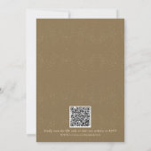 Modern minimalistisch script Golden Dust Wedding Kaart (Achterkant)