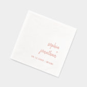 Modern minimalistisch script | Goud Folie Servetten (Links)