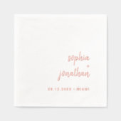 Modern minimalistisch script | Goud Folie Servetten (Voorkant)