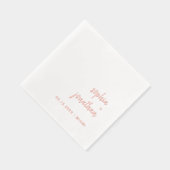 Modern minimalistisch script | Goud Folie Servetten (Rechts)