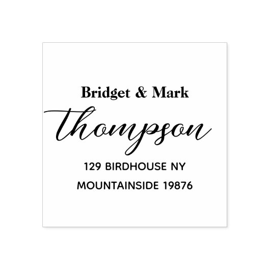 Modern Minimalistisch Script Handgeschreven Naam A Rubberstempel (Afrduk)