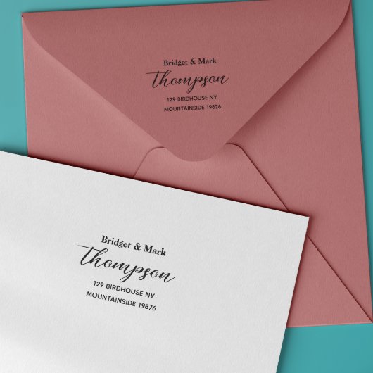 Modern Minimalistisch Script Handgeschreven Naam A Zelfinktende Stempel