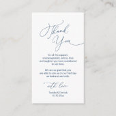 Modern minimalistisch script, huwelijk bedankt informatiekaartje (Voorkant)