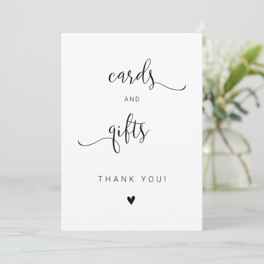 Modern minimalistisch script Kaarten en geschenken (Staand voorkant)