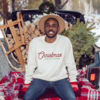 Modern minimalistisch script kerst familienaam