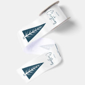 Modern minimalistisch script kerstboom lint (Achterkant)