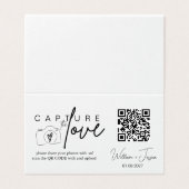 Modern minimalistisch script Leg de Love QR-code v Kaart (Buitenkant ongevouwen)