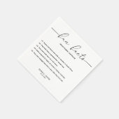 Modern Minimalistisch Script Leuke Feiten Bruiloft Servet (Hoek)