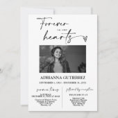 Modern minimalistisch script Memorial Photo Funera Kaart (Voorkant)