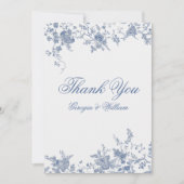 Modern minimalistisch Script-monogram Bedankkaart (Voorkant)