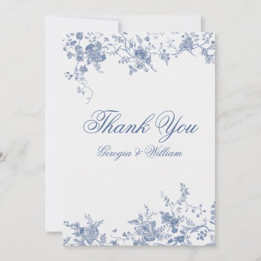 Modern minimalistisch Script-monogram Bedankkaart (Voorkant)