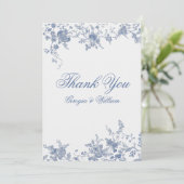 Modern minimalistisch Script-monogram Bedankkaart (Staand voorkant)