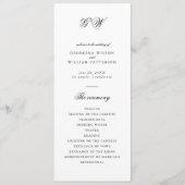 Modern Minimalistisch Script Monogram Flat Program Programma (Voorkant)