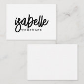 Modern minimalistisch Script-monogram Notitiekaartje (Voorkant / Achterkant)