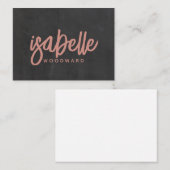 Modern minimalistisch script Monogram Terracotta Z Notitiekaartje (Voorkant / Achterkant)