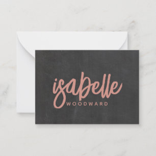 Modern minimalistisch script Monogram Terracotta Z Notitiekaartje
