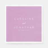 Modern minimalistisch script orchid Custom Wedding Servet (Voorkant)