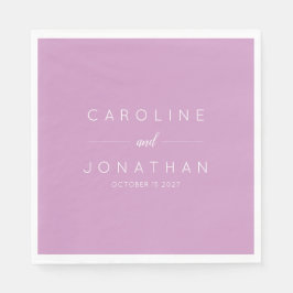 Modern minimalistisch script orchid Custom Wedding Servet