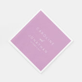 Modern minimalistisch script orchid Custom Wedding Servet (Hoek)