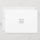 Modern minimalistisch script plat dank u kaart (Achterkant)
