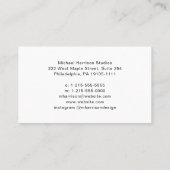 Modern minimalistisch script Professional Afsprakenkaartje (Achterkant)