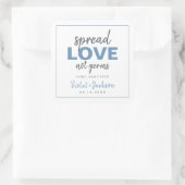 Modern minimalistisch script Spread Love Weddenour Vierkante Sticker (Tas)