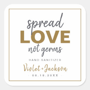 Modern minimalistisch script Spread Love Weddenour Vierkante Sticker
