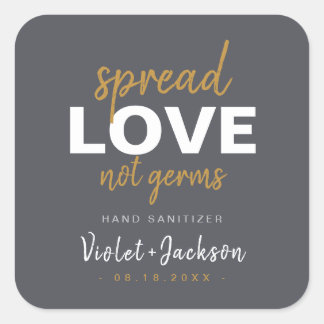 Modern minimalistisch script Spread Love Weddenour Vierkante Sticker