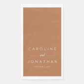 Modern minimalistisch script Terracotta aangepaste Servet (Voorkant)