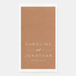 Modern minimalistisch script Terracotta aangepaste Servet