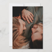 Modern minimalistisch script terracotta Wedding Kaart (Achterkant)