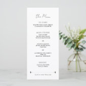 Modern Minimalistisch Script Trouwmenu Menu (Staand voorkant)