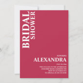 Modern minimalistisch script viva Magenta Bridal I Kaart (Voorkant)