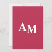 Modern minimalistisch script viva Magenta Bridal I Kaart (Achterkant)