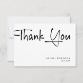 Modern minimalistisch script volwassen verjaardags bedankkaart (Voorkant)