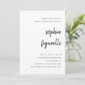 Modern minimalistisch script | VRIJGEZELLENFEEST Kaart (Staand voorkant)