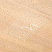 Modern minimalistisch script | Weddenschap Acryl Uitnodigingen (Laagn)