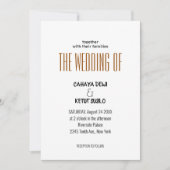 Modern minimalistisch script | Weddenschap Gold Fo Kaart (Voorkant)