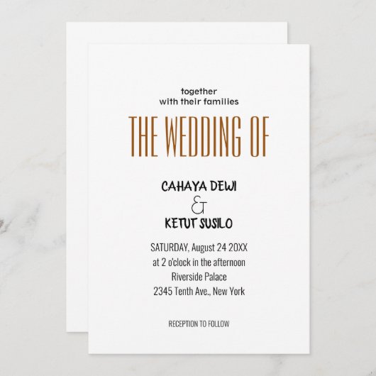 Modern minimalistisch script | Weddenschap Gold Fo Kaart (Voorkant / Achterkant)