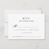 Modern Minimalistisch Script Wedding Response Kaar RSVP Kaartje (Voorkant)
