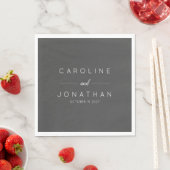 Modern minimalistisch script zwart aangepaste brui servet (Insitu)