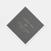 Modern minimalistisch script zwart aangepaste brui servet (Hoek)