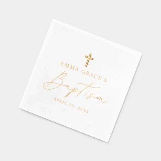 Modern minimalistisch scriptaptisme folie servetten (Links)