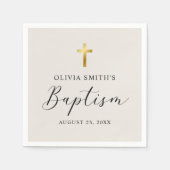 Modern minimalistisch scriptaptisme servet (Voorkant)