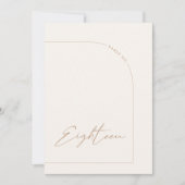 Modern minimalistisch selectietabel Achttien tabel Kaart (Voorkant)