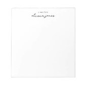 Modern Minimalistisch Signature Script Monogram Notitieblok (Voorkant)