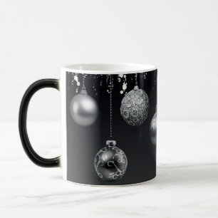 Modern minimalistisch slank zwart en zilver groot magische mok