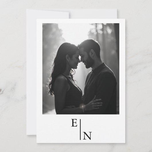 Modern minimalistisch sparen de Datum Save The Date (Achterkant)