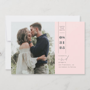Modern minimalistisch sparen de Datum Verticale Fo Save The Date