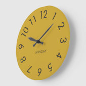 Modern minimalistisch, speciaal gepersonaliseerd S Grote Klok (Hoek)